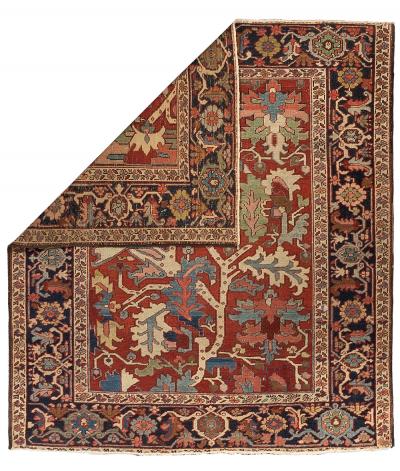 Antique Persian Serapi Rug 5 0 x 5 9 