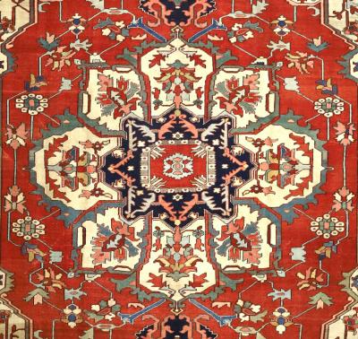 Antique Persian Serapi Rug 9 6 x 11 8 