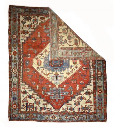 Antique Persian Serapi Rug 9 7 x 11 6 