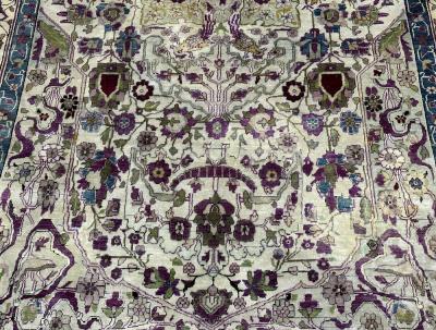 Antique Persian Silk Farahan Rug 3 11 x 6 11 