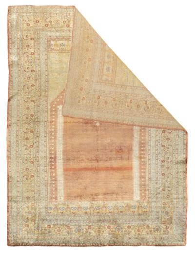 Antique Persian Silk Haji Jalili Tabriz Rug 4 1 x 5 5 