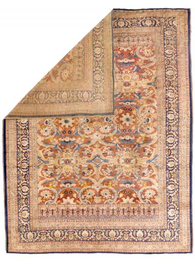 Antique Persian Silk Heriz Rug 6 5 x 8 5 