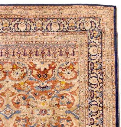 Antique Persian Silk Heriz Rug 6 5 x 8 5 