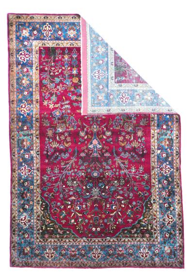 Antique Persian Silk Kashan Rug 4 5 x 6 6 