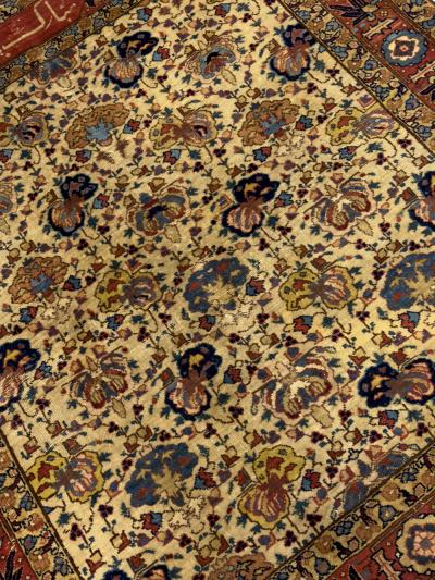 Antique Persian Tabriz Signed Rug 4 4 x 4 10 