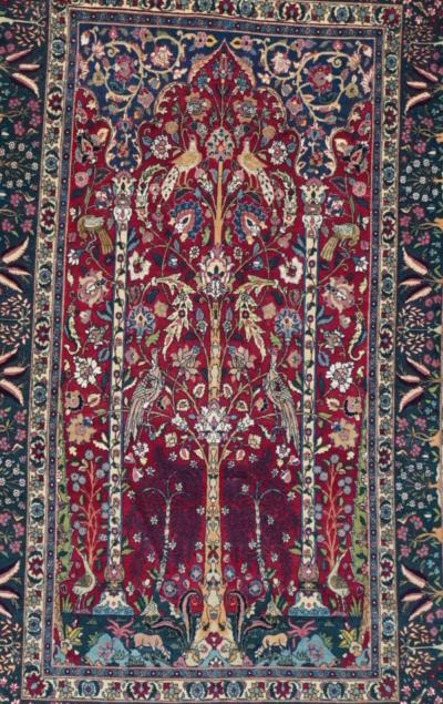 Antique Persian Tehran Rug 4 3 x 7 5 