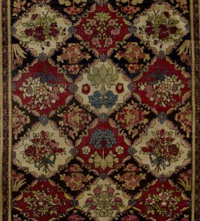 Antique Persian Tehran Rug 4 6 x 7 0 