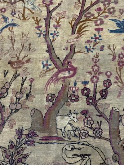 Antique Persian Tehran Rug 4 6 x 7 0 