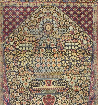 Antique Persian Tehran Rug 4 7 x 7 3 
