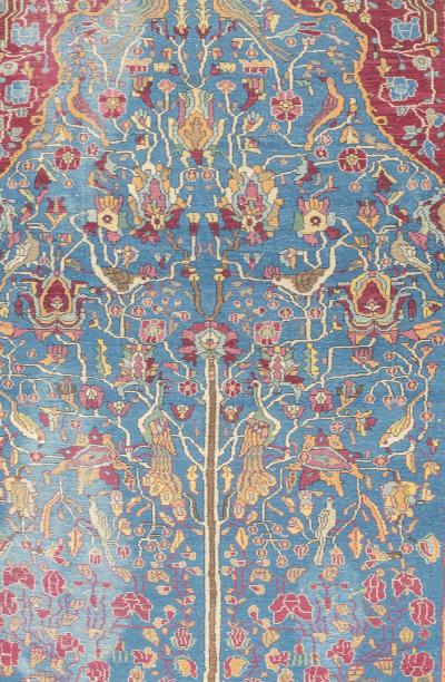 Antique Persian Tehran Rug 4 9 x 7 2 