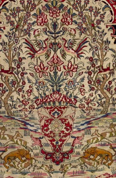 Antique Persian Tehran Rug 4 x 6 x 7 x 3 