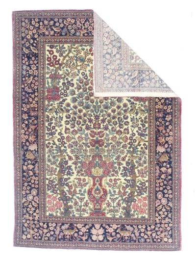 Antique Persian Tehran Rug 47 x 66 