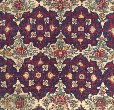 Antique Persian Tehran Rug 47 x 71 