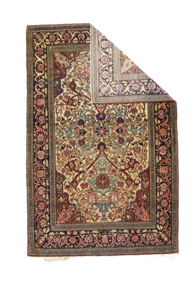 Antique Persian Tehran Rug 48 x 72 