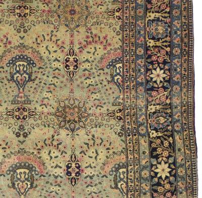 Antique Persian Tehran Rug 6 7 x 10 1 