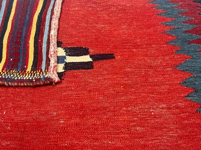 Antique Persian Tribal Kilim Rug 3 4 x 3 9 