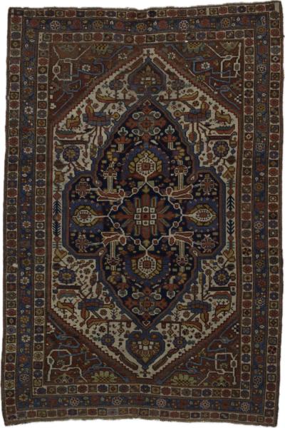 Antique Persian Tribal Qashqai Rug 51 x 76 