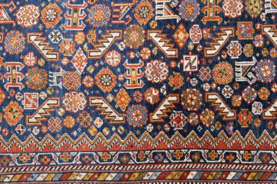 Antique Qashqai Rug 3 6 x 7 5 