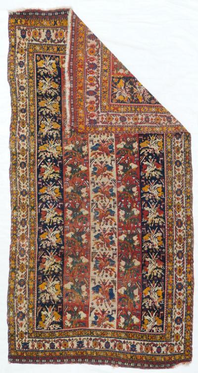 Antique Qashqai Rug 3 7 x 7 1 