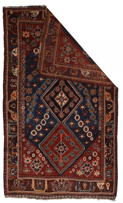 Antique Qashqai Rug 4 1 x 6 10 