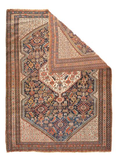 Antique Qashqai Rug 4 7 x 6 3 