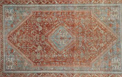 Antique Qashqai Rug 5 2 x 8 3 