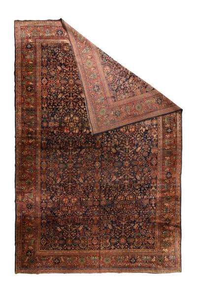 Antique Sarouk Rug 12 2 x 17 11 