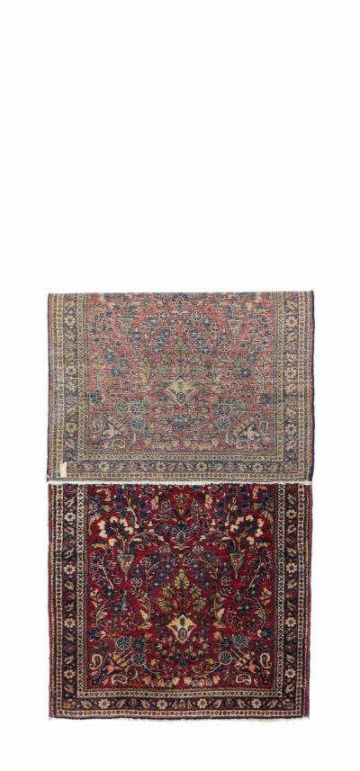 Antique Sarouk Rug 2 6 x 6 3 