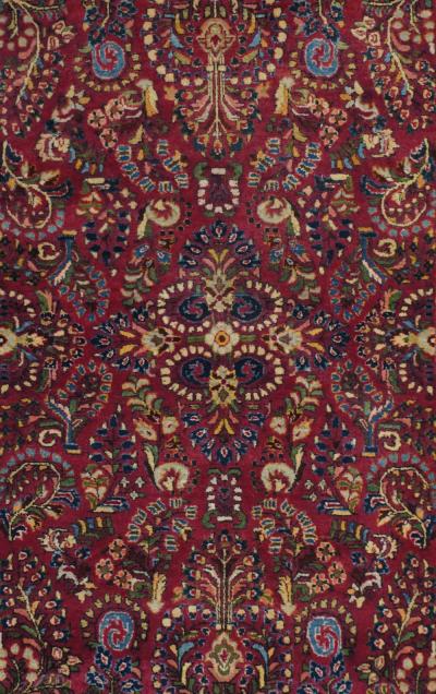 Antique Sarouk Rug 3 4 x 5 0 