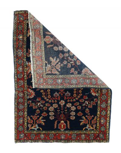 Antique Sarouk Rug 3 7 x 4 11 