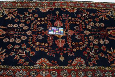 Antique Sarouk Rug 3 7 x 4 11 