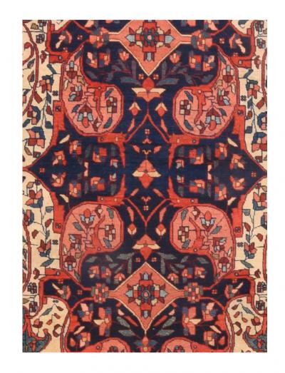 Antique Sarouk Rug 4 1 x 6 9 