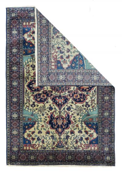 Antique Sarouk Rug 4 6 x 6 6 