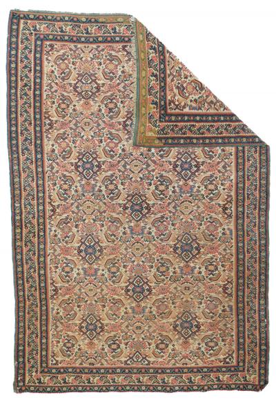 Antique Senneh Kilim Rug 4 7 x 6 8 