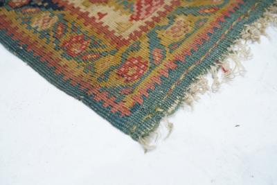Antique Senneh Kilim Rug 4 7 x 6 8 