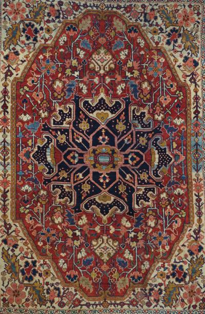 Antique Serapi Rug 4 11 x 6 7 
