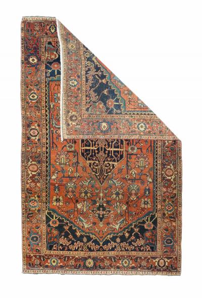 Antique Serapi Rug 4 7 x 7 3 