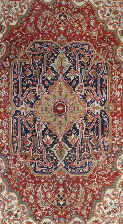 Antique Serapi Rug 8 7 x 12 4 