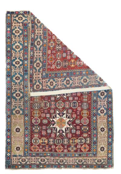 Antique Shirvan Rug 3 11 x 5 9 