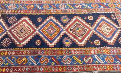 Antique Shirvan Rug 3 11 x 6 3 