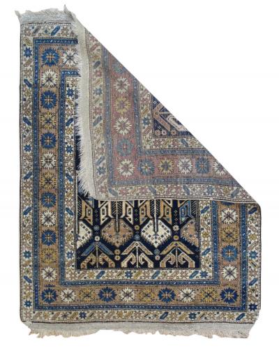 Antique Shirvan Rug 3 5 x 4 1 