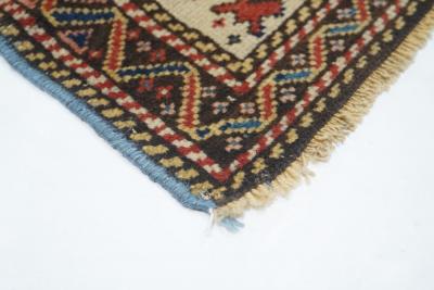 Antique Shirvan Rug 3 5 x 4 11 