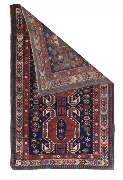Antique Shirvan Rug 3 6 x 5 5 