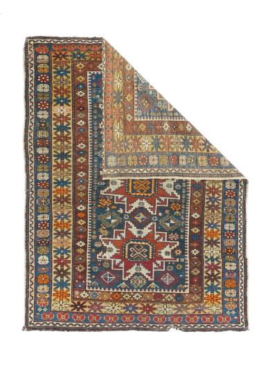 Antique Shirvan Rug 3 7 x 5 0 
