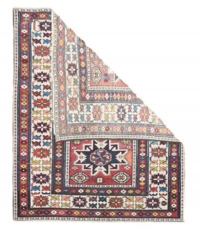 Antique Shirvan Rug 3 8 x 4 6 