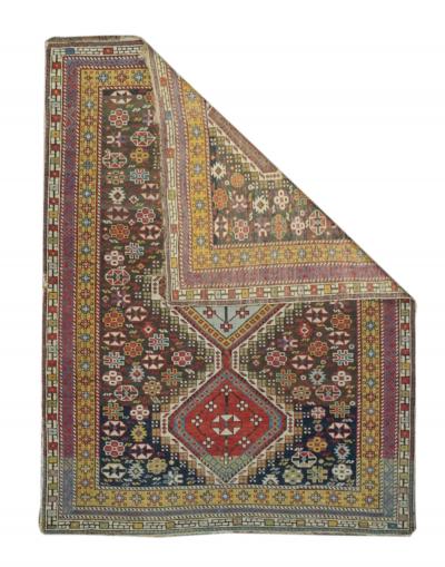 Antique Shirvan Rug 3 9 x 4 11 