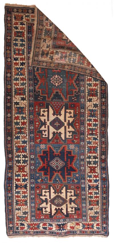 Antique Shrivan Rug 4 0 x 9 2 