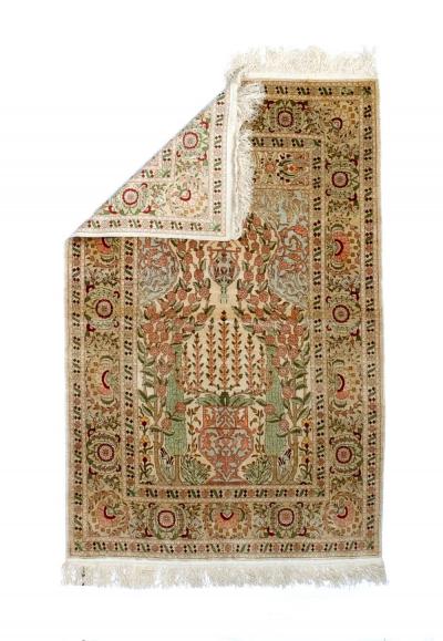 Antique Silk Hereke Rug 3 x 4 x 5 x 1 