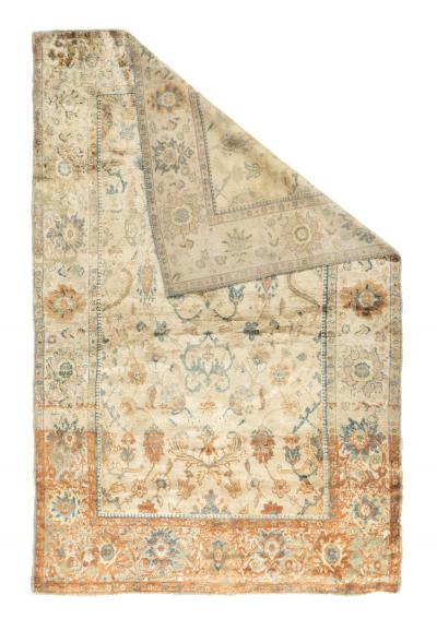 Antique Silk Ziegler Mahal Rug 4 2 x 6 6 