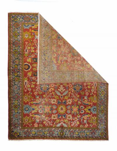 Antique Sultanabad Rug 7 6 x 9 6 